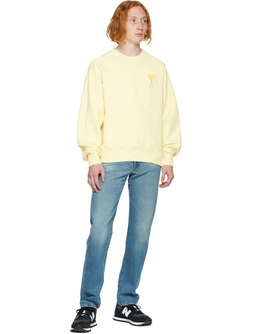 AMI ALEXANDRE MATTIUSSI Yellow Ami de Coeur Sweatshirt