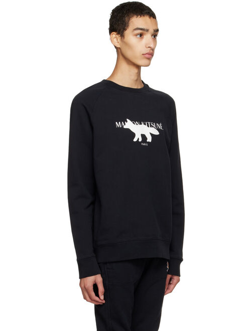 MAISON KITSUNE Black Fox Stamp Sweatshirt