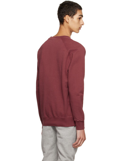 MAISON KITSUNE Burgundy Dressed Fox Sweatshirt