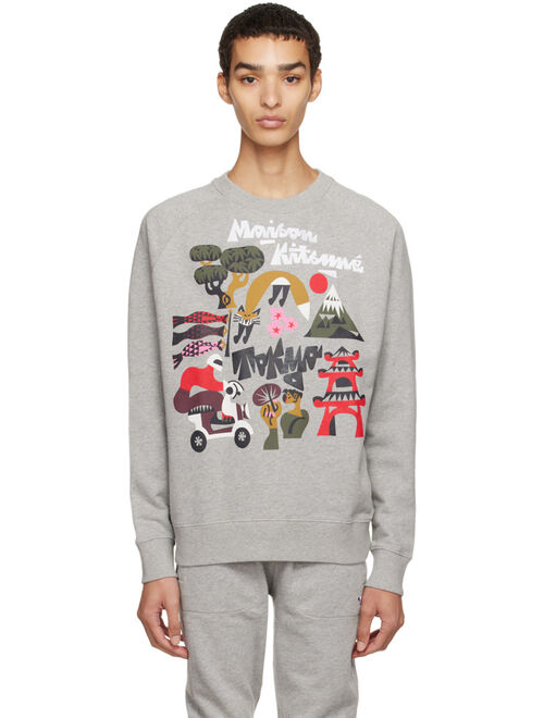 MAISON KITSUNE Gray Bill Rebholz Tokyo Sweatshirt