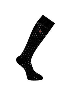 over the calf polka dots dress socks - Biz Dots Knee High Black