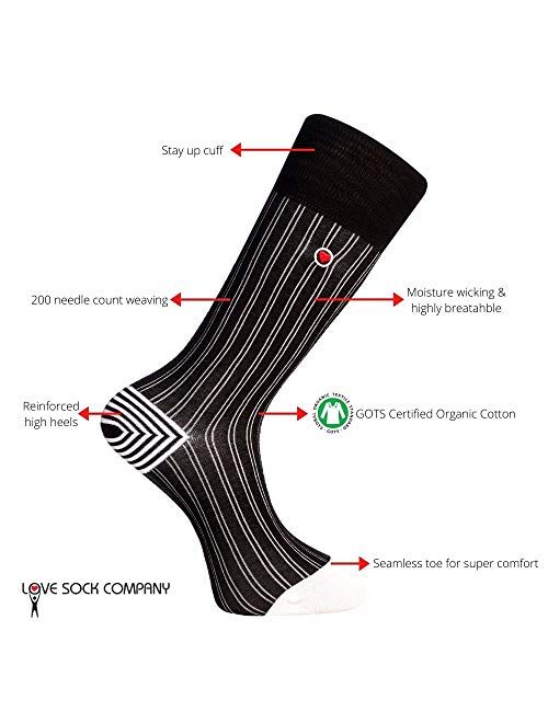 Love Sock Company fun colorful funky patterned organic cotton men's socks