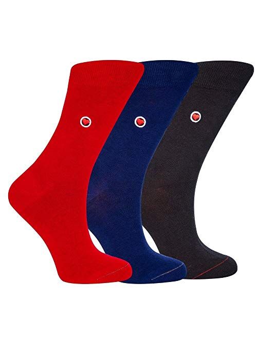 Love Sock Company - Women's 98% organic cotton solid socks 3 pack bundle. Navy, Red, Black Bundle