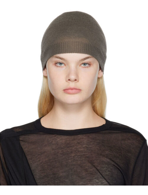 RICK OWENS Gray Cashmere Beanie