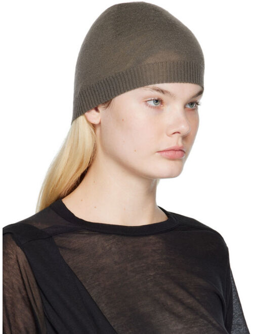 RICK OWENS Gray Cashmere Beanie