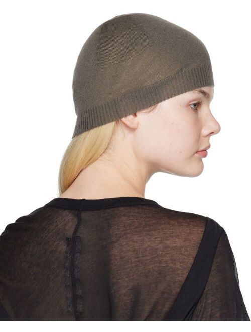 RICK OWENS Gray Cashmere Beanie