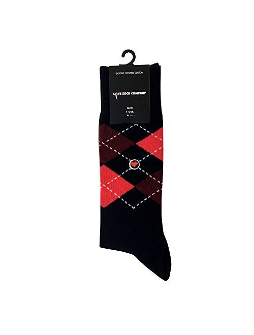 3 Pack Argyle Dress Socks Bundle - Black, Navy Blue, Burgundy Argyle Socks - Love Sock Company