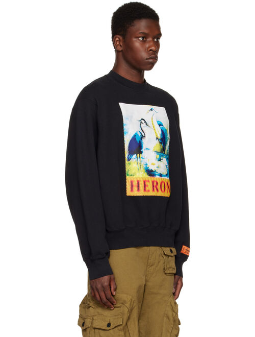 HERON PRESTON Black Halftone Sweatshirt