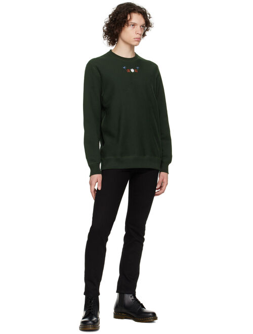 NOAH Green Embroidered Sweatshirt