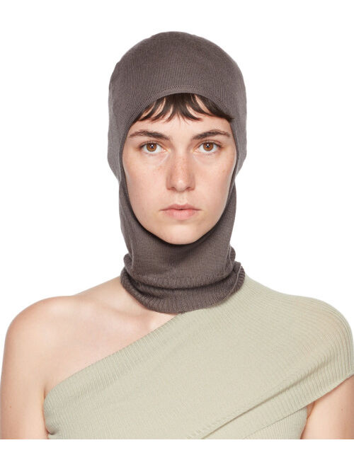 RICK OWENS Gray Cashmere Balaclava