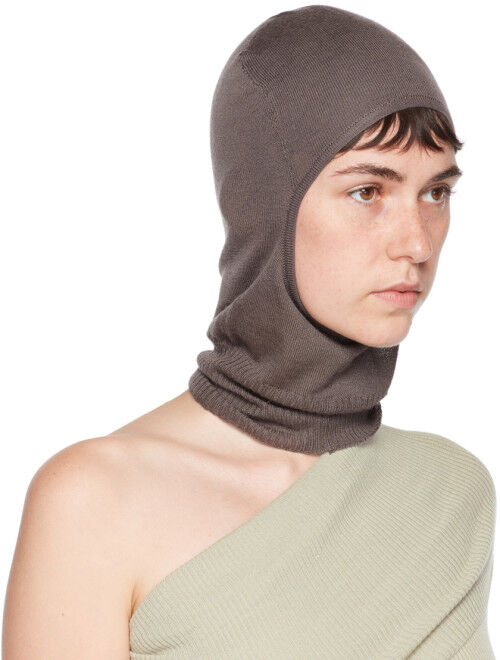 RICK OWENS Gray Cashmere Balaclava