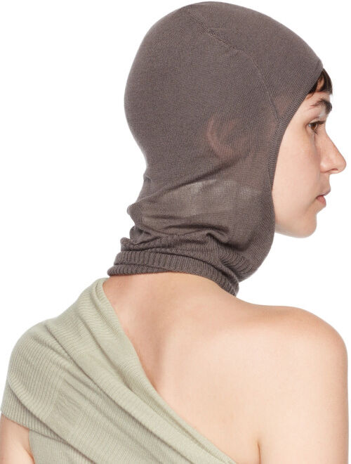 RICK OWENS Gray Cashmere Balaclava