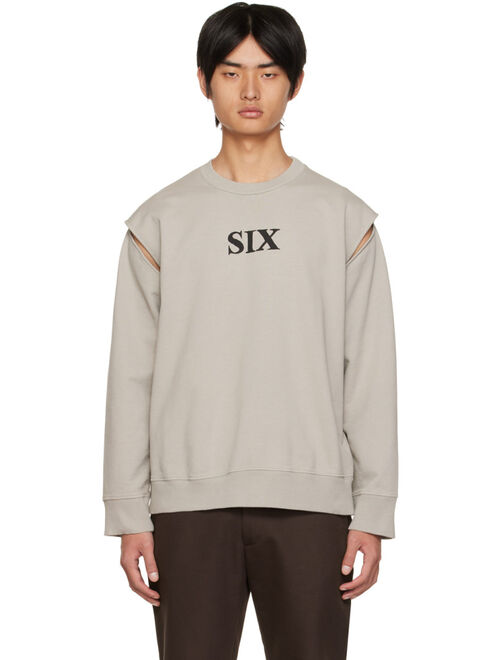 MM6 MAISON MARGIELA Gray Printed Sweatshirt