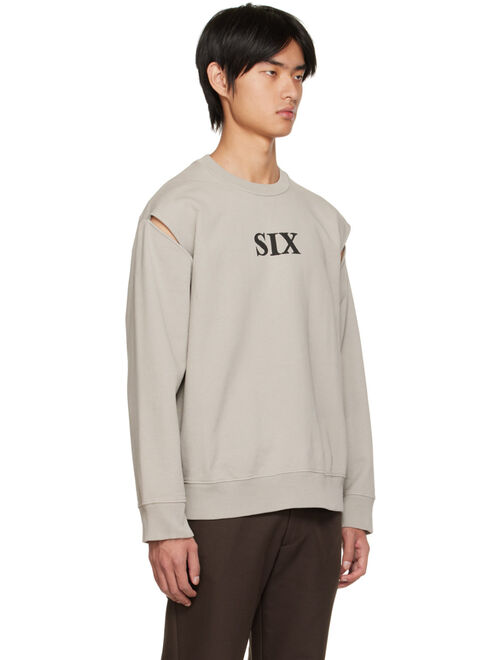 MM6 MAISON MARGIELA Gray Printed Sweatshirt