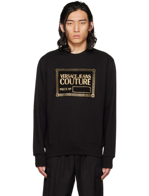 VERSACE JEANS COUTURE Black Piece Number Sweatshirt