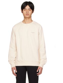 Beige Flocked Sweatshirt