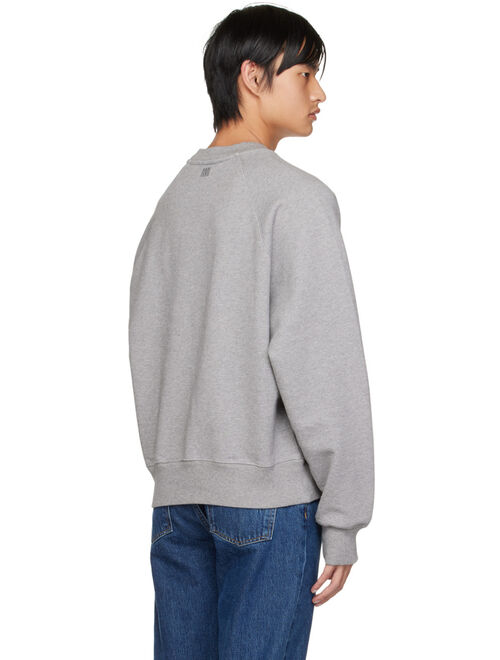 AMI ALEXANDRE MATTIUSSI Gray 'Ami Paris' Sweatshirt