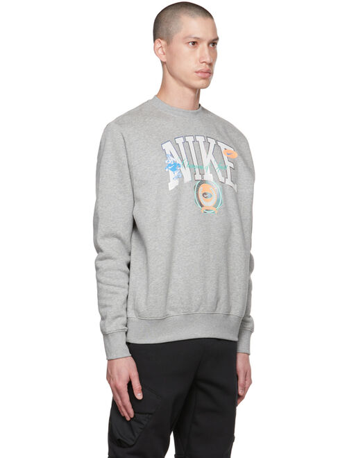 NIKE Gray Varsity Sweatshirt