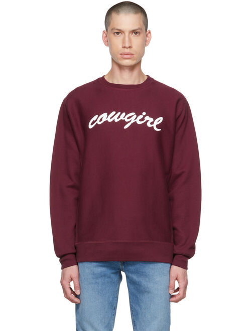 COWGIRL BLUE CO Burgundy Big Script Sweatshirt