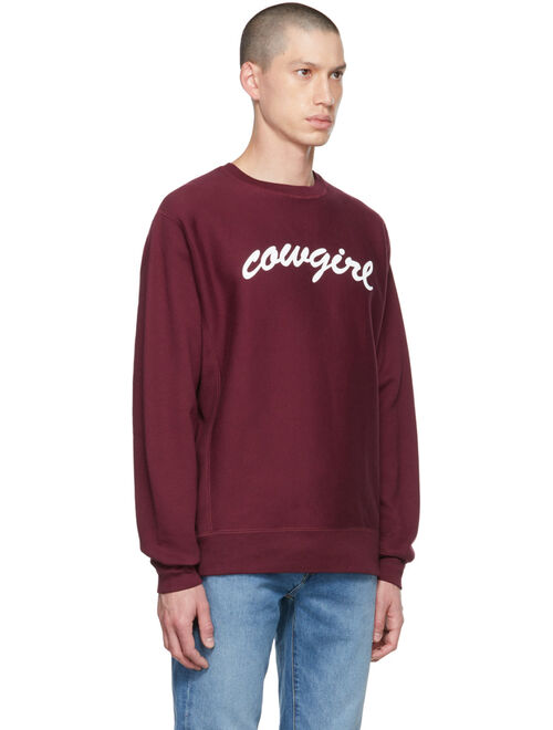 COWGIRL BLUE CO Burgundy Big Script Sweatshirt