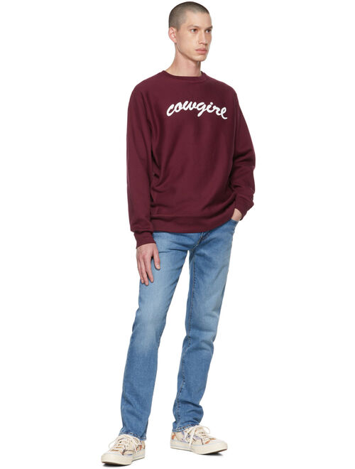 COWGIRL BLUE CO Burgundy Big Script Sweatshirt