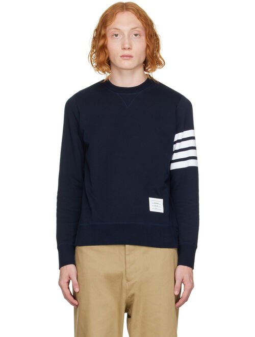 THOM BROWNE Navy 4-Bar Sweatshirt