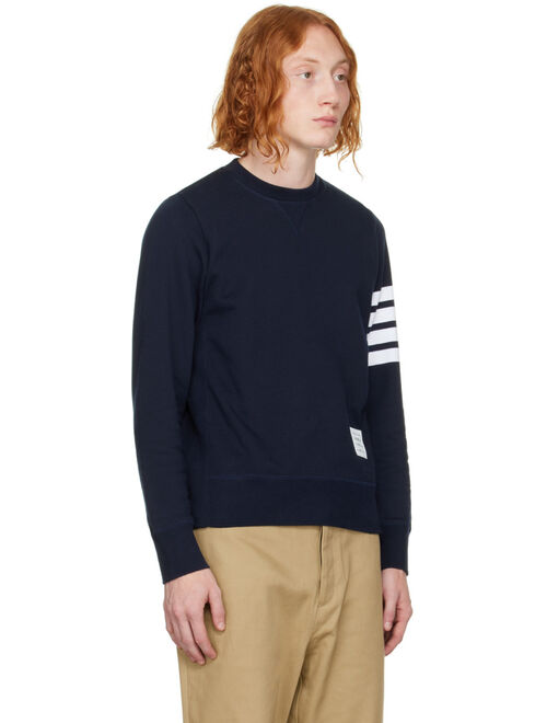 THOM BROWNE Navy 4-Bar Sweatshirt