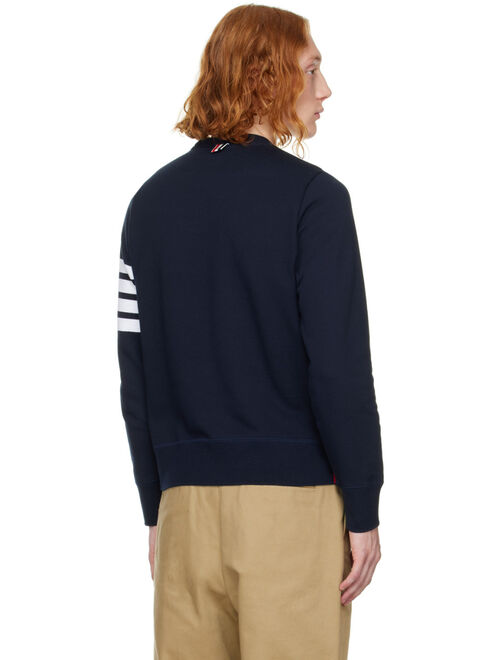 THOM BROWNE Navy 4-Bar Sweatshirt