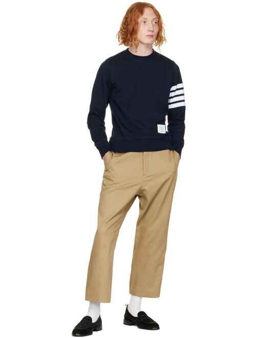 THOM BROWNE Navy 4-Bar Sweatshirt