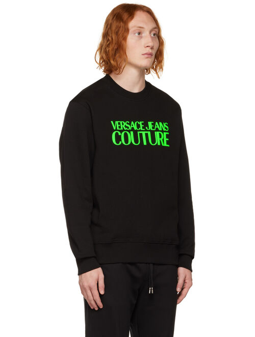 VERSACE JEANS COUTURE Black Bonded Sweatshirt