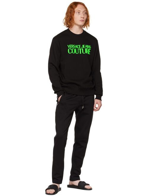 VERSACE JEANS COUTURE Black Bonded Sweatshirt