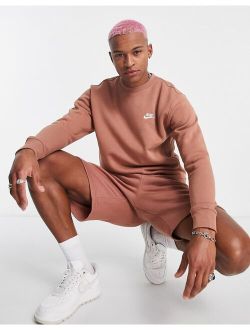 Club Fleece crew neck sweatshirt in mineral clay