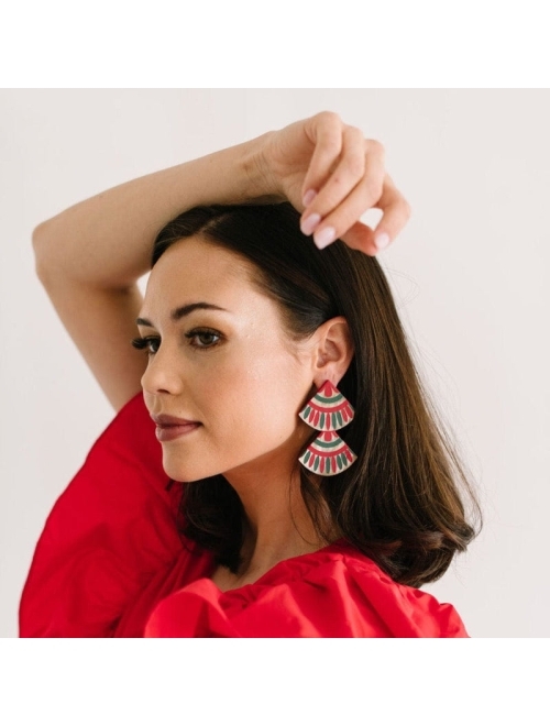 Buy Sunshine Tienda Navidad Double Tile Earrings online | Topofstyle