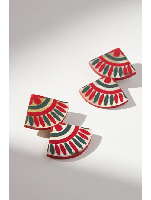 Sunshine Tienda Navidad Double Tile Earrings