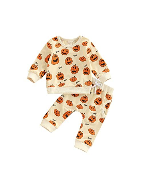 Ma&Baby Newborn Baby Boys Clothes Infant Long Sleeve Sweatshirt Tops Pants Set Fall Winter Outfits