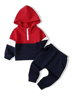 Nzrvaws Toddler Baby Boy Clothes Infant Newborn Boy Outfits Hoodie Sweatshirt Pant Sets Fall Winter Clothes for Boys