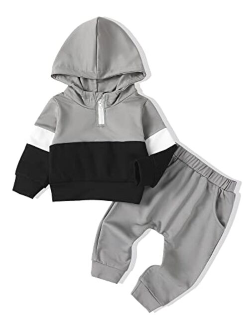 Nzrvaws Toddler Baby Boy Clothes Infant Newborn Boy Outfits Hoodie Sweatshirt Pant Sets Fall Winter Clothes for Boys