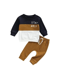 Ciycuit Baby Boy Clothes Short Sleeve Letter Print T-Shirt Long Pants Set Summer Fall Outfit