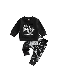 Ciycuit Baby Boy Clothes Short Sleeve Letter Print T-Shirt Long Pants Set Summer Fall Outfit