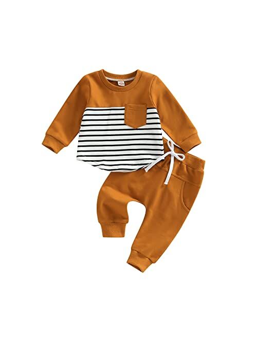 Ciycuit Baby Boy Clothes Short Sleeve Letter Print T-Shirt Long Pants Set Summer Fall Outfit