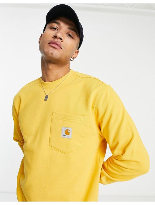 Carhartt WIP Pocket sweatshirt in yellow