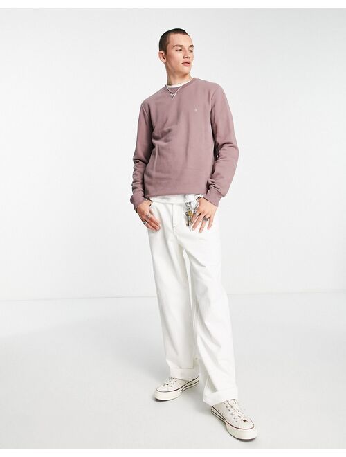 AllSaints Raven sweatshirt in mauve purple