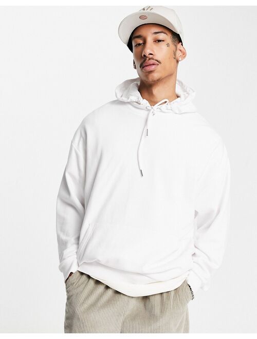 ASOS DESIGN oversized hoodie in white