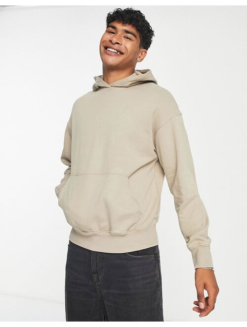 ADPT washed oversized hoodie in beige