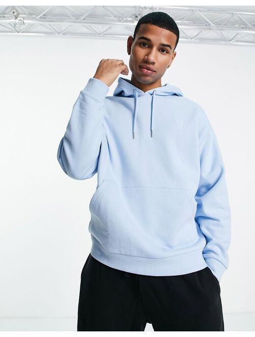 ASOS DESIGN oversized hoodie in pastel blue