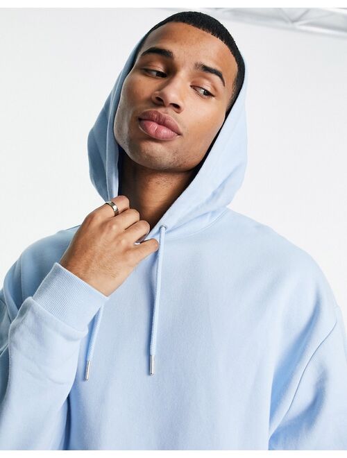 ASOS DESIGN oversized hoodie in pastel blue