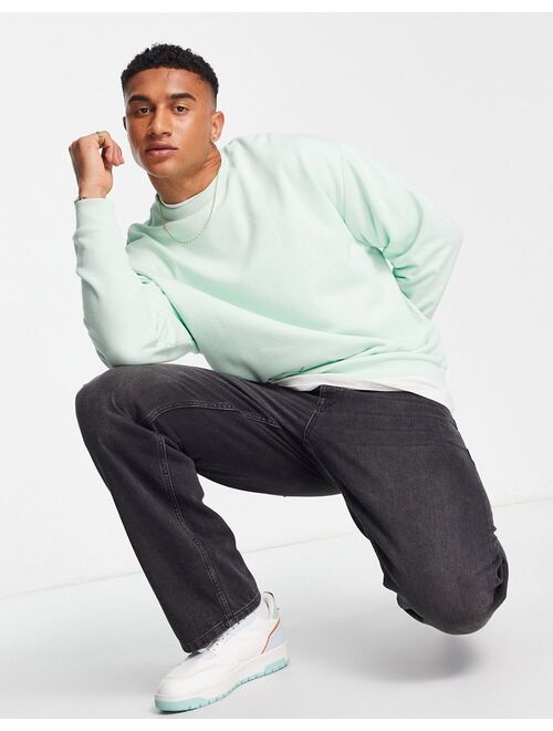 ASOS DESIGN oversized sweatshirt in pastel green