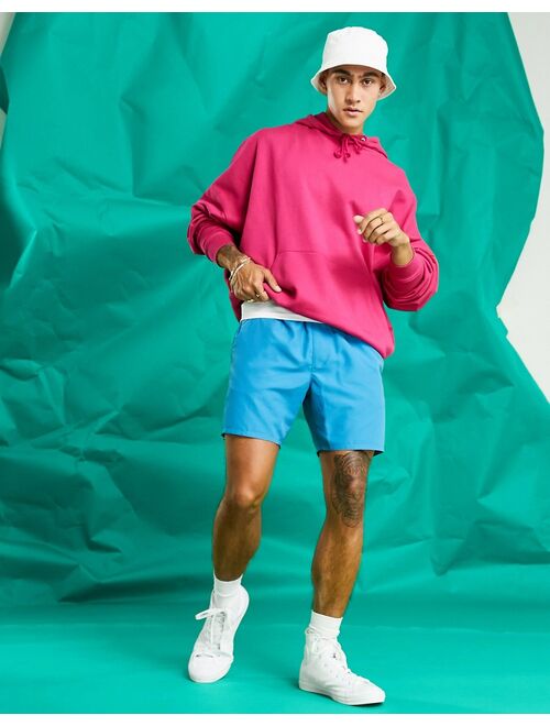 ASOS DESIGN oversized hoodie in bright pink - part of a set