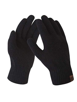 FZ FANTASTIC ZONE Women's Winter Touchscreen Stretch Thermal Magic Gloves Warm Wool Knitted Thick Fleece Lined Texting Gloves for Women