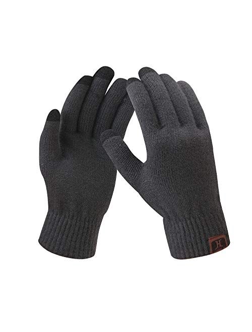 FZ FANTASTIC ZONE Women's Winter Touchscreen Stretch Thermal Magic Gloves Warm Wool Knitted Thick Fleece Lined Texting Gloves for Women